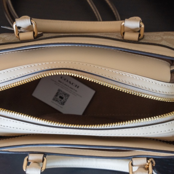 Coach Mini Darcie carryall in blocked signature canvas - Picture 5 of 7